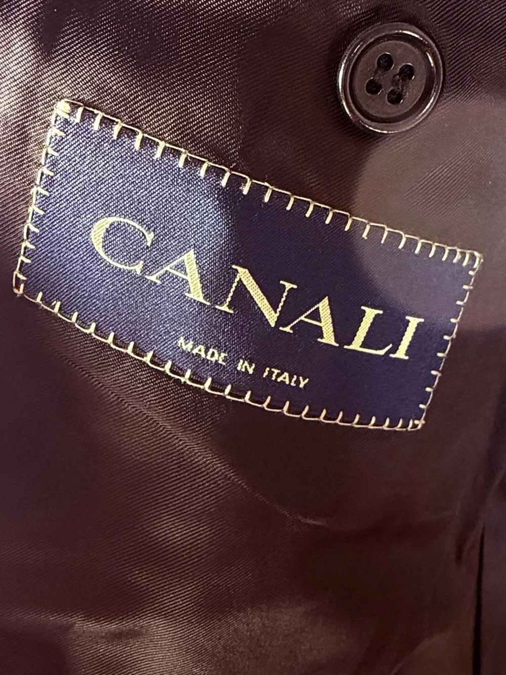 Canali Proposta Men’s 42L Black Super 120s Wool Blazer Made in Italy